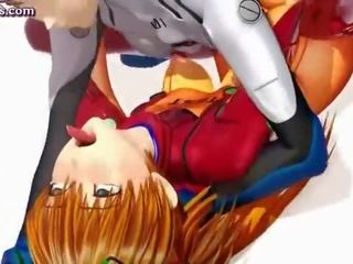Fiery redheaded animen seductress ridning