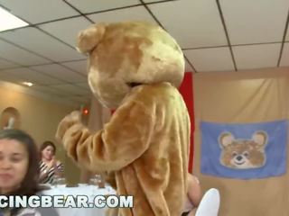 DANCING BEAR - A Bunch of concupiscent Women Suck Male Stripper Dicks at A Party