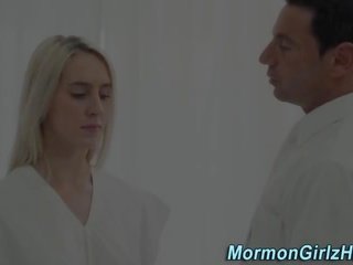 Mormon teen gets cumshot