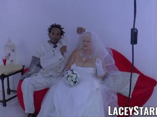 Laceystarr - Granny Bride Fed with Cum 1 hour after BBC.