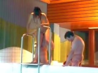 Two lascivious Ladies from Germany Getting Fucked at the Spa: Retro Amateur sex video