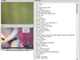 Chatroulette #63 concupiscent Turkish little shy masturbates