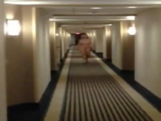 Bewitching MILF in Heels Walking Naked in Motel Hallway. Kerrie from DATES25.COM