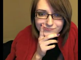 Teenager With Glasses In Private Cam vid