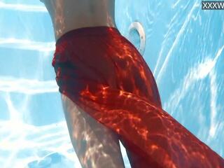 Aprótermetű tini ivi rein endures a ingyenes meztelen úszás