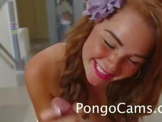 Pleasant Redhead Teen Gives Blowjob - www.PongoCams.com