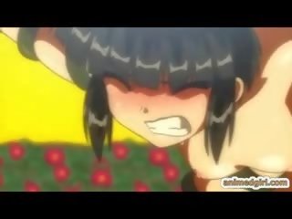 Hentai tineri femeie prins de tentacles și teribil transexual animat poked