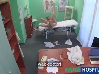 FakeHospital desirable blonde patient gets pussy exam then fucked hard by doctor