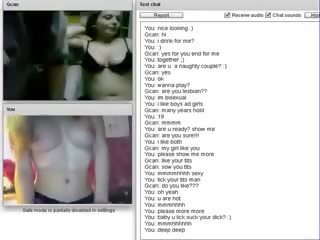 Chatroulette #75 sexually aroused couple suck and fuck