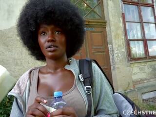 Czech Streets 152 Quickie with pleasant Busty Black Girl: Amateur sex film feat. George Glass