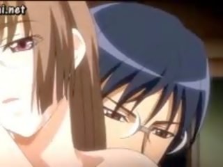 Gorgeous Anime Gets Enormous Tits Rubbed