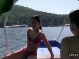 Group Of Czech Lesbians On Boat