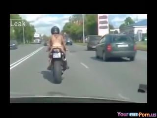 Nude On Motorcycle