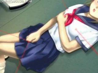 Hentai deity v školské uniforma masturbovanie pička