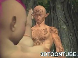 Busty 3D punk elf enchantress getting fucked deep and hard