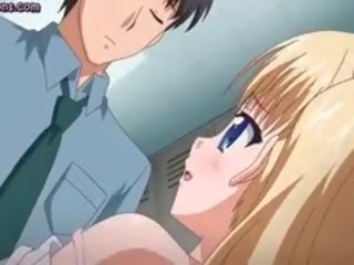 Perverse Anime Blonde Teasing cock