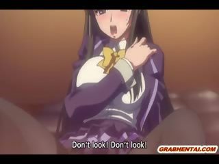 Bersama-pendidikan hentai dengan bigboobs pertama masa poking dan creampie