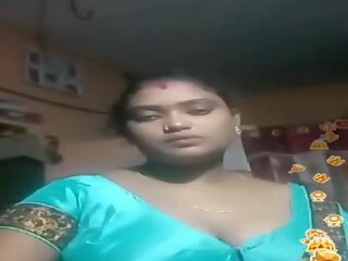 Tamil india gunging éndah wadon blue silky blouse live, bayan video 02
