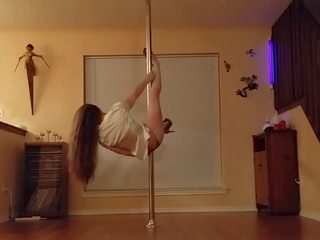 Striptease at pole dance - The most sensual strip by a woman - Amateur