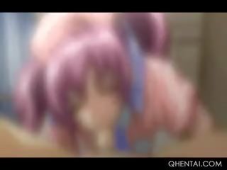 Hentai Teen Maid Sucking Monster pecker Gets Jizz Shot In