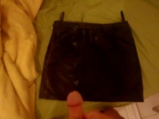 Cum on my mom leather skirt.