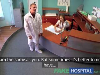 FakeHospital superb sex clip with surgeon and nurse in patient waiting room