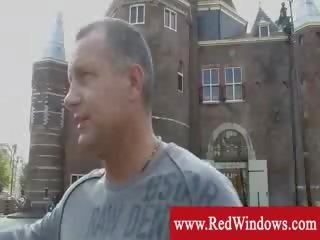 Tourist enjoying a adult film tour in Amsterdam