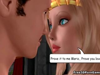 3D blonde princess sucks dick and gets fucked hard