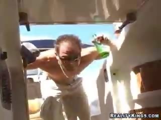 Attractive MILF bitch banged at the boat