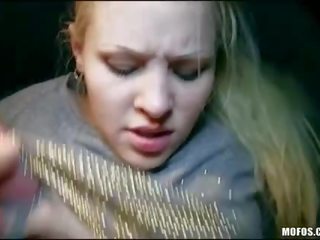 Passionate blonde teen hitch hikes and fucked in public