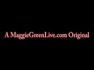 All natural uly emjekli maggie green gets off using glass toy!