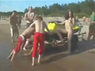 Nude Boobs On Beach Around boys