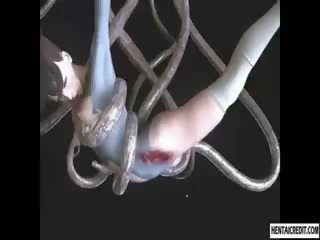 Fångad 3d ballerinaen flickor blir brutally körd av tentacles och monsters