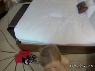 Blondie Gets Fondled And Sucks A Mean member