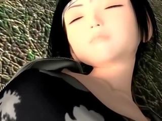 Beguiling hentai young female gets tits sucked and twat