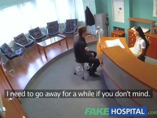 FakeHospital Businessman gets seduced by enchanting nurse in stockings