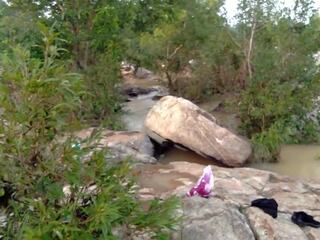 Outdoor Public Fucking Stepmom Near River Bank: HD xxx video 7b