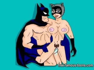 Batman lähedal kuni catwoman ja batgirl orgies