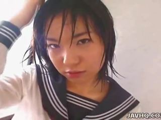 JAVHQ: gorgeous Japanese school girl's first time.