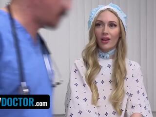 Charming Blonde young lady Emma Starletto Submits Her Tight Pussy To Kinky doc During Exam - Perv Doctor